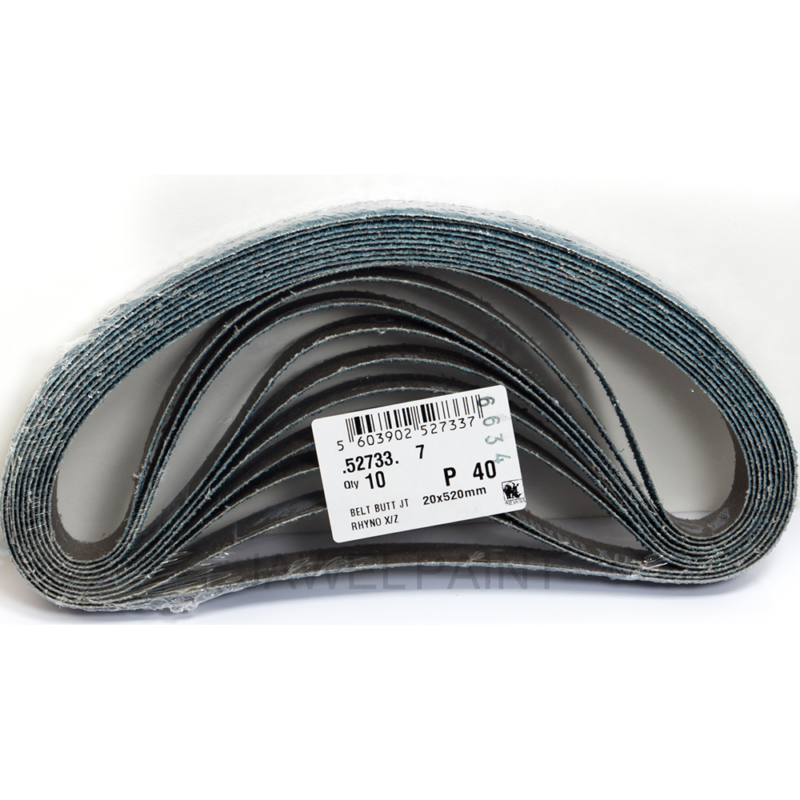 Large Sanding Belts 20x520mm P40 Grit Jawel Paints