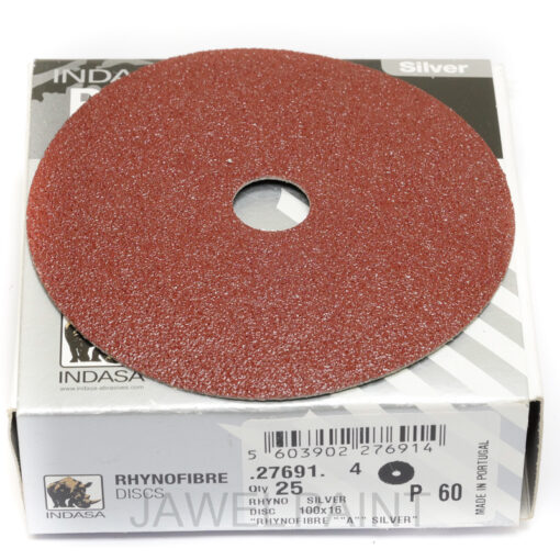 4" RhynoFibre Resin Bonded Disc's P60 Grit 100 x 16mm